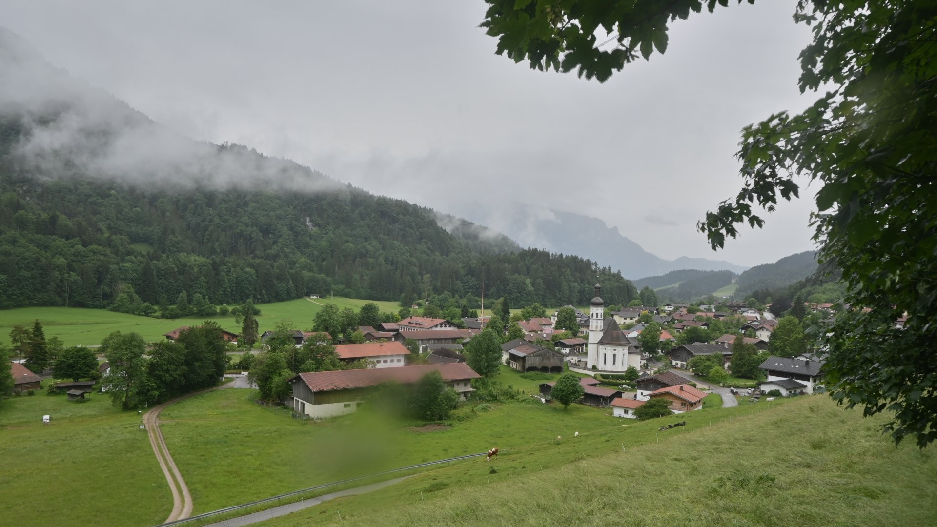 Archiv Foto Webcam Sachrang-Blick über Bergsteigerdorf