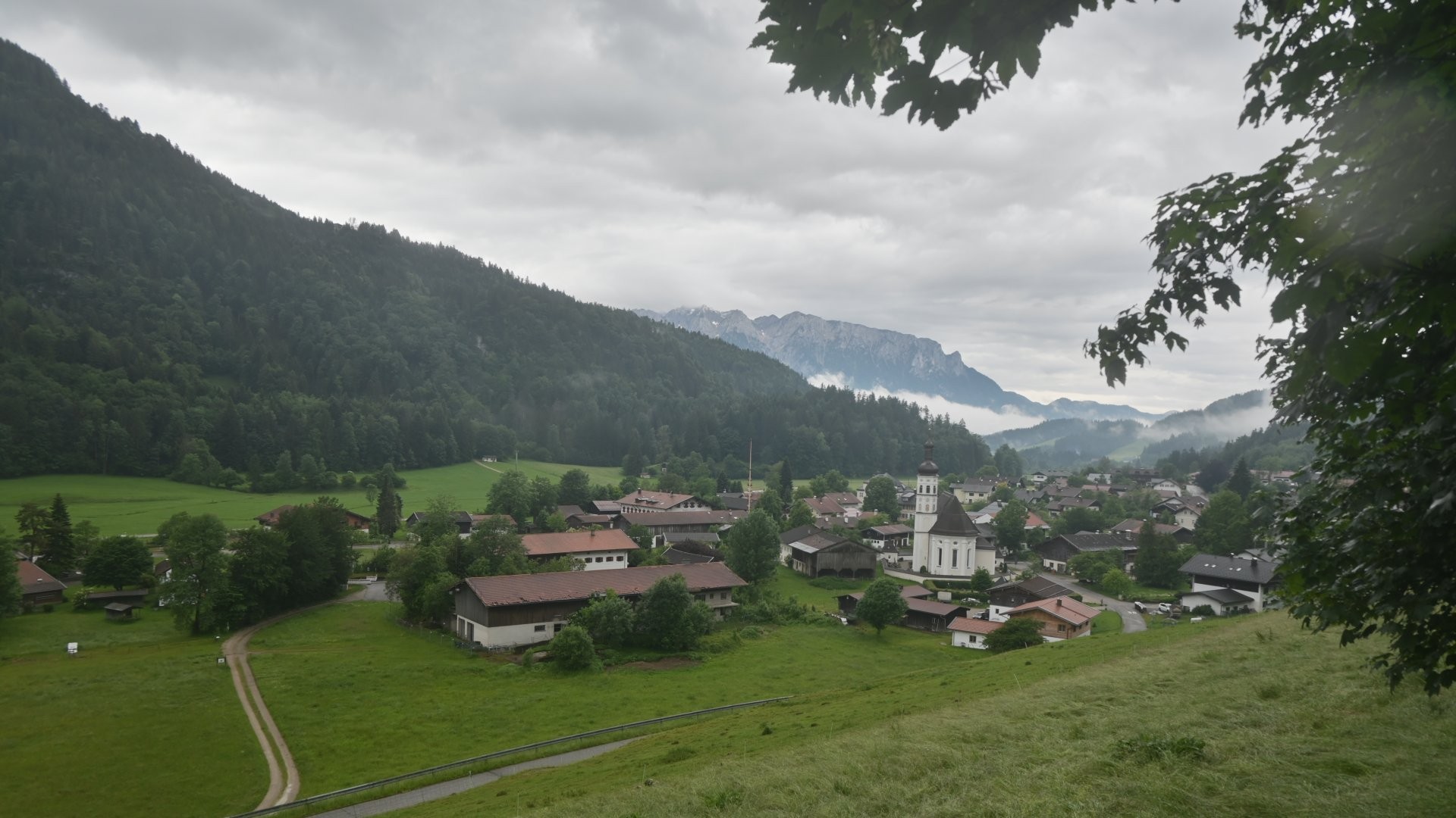 Archiv Foto Webcam Sachrang-Blick über Bergsteigerdorf