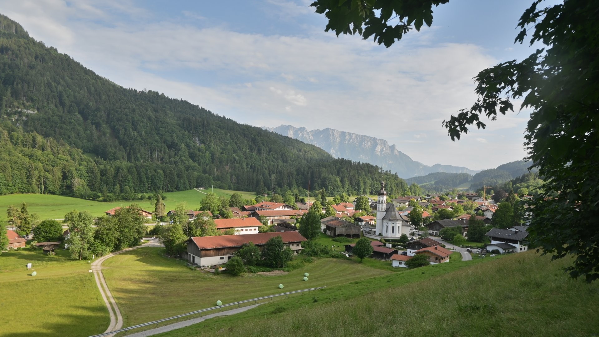 Archiv Foto Webcam Sachrang-Blick über Bergsteigerdorf