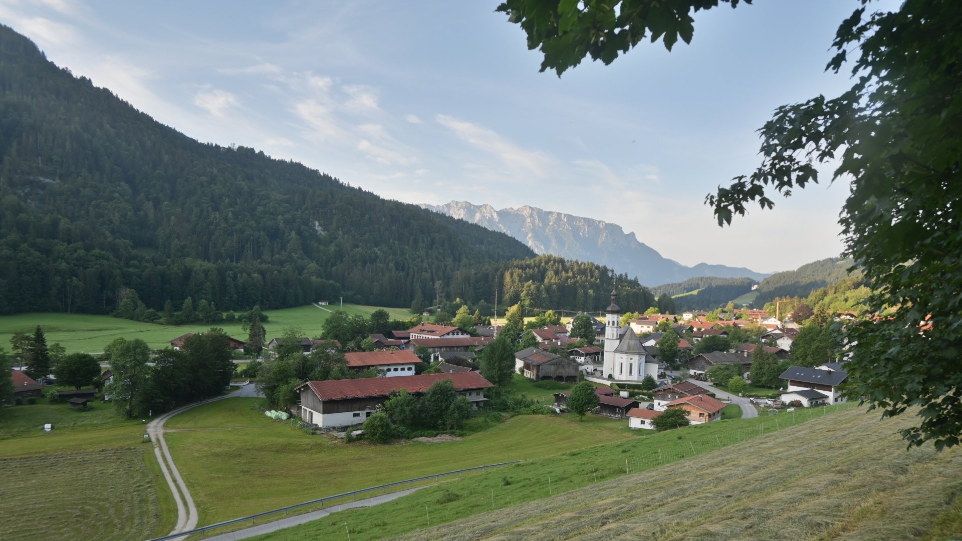 Archiv Foto Webcam Sachrang-Blick über Bergsteigerdorf