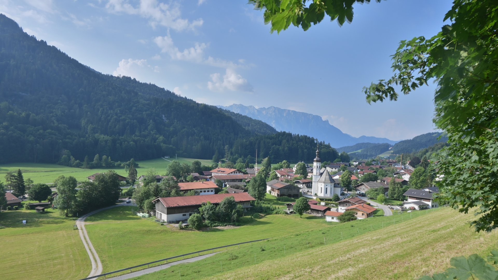 Archiv Foto Webcam Sachrang-Blick über Bergsteigerdorf