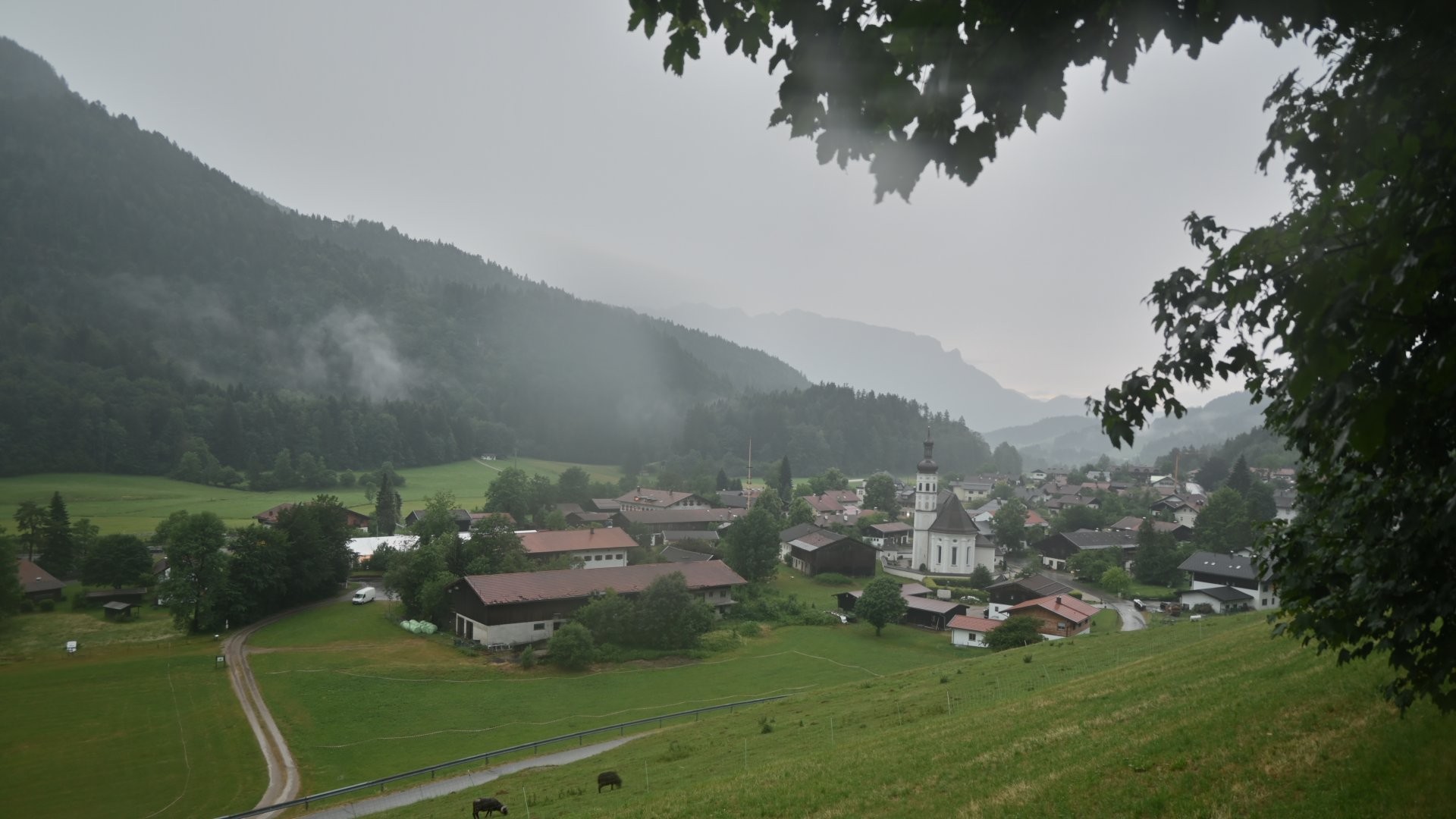 Archiv Foto Webcam Sachrang-Blick über Bergsteigerdorf