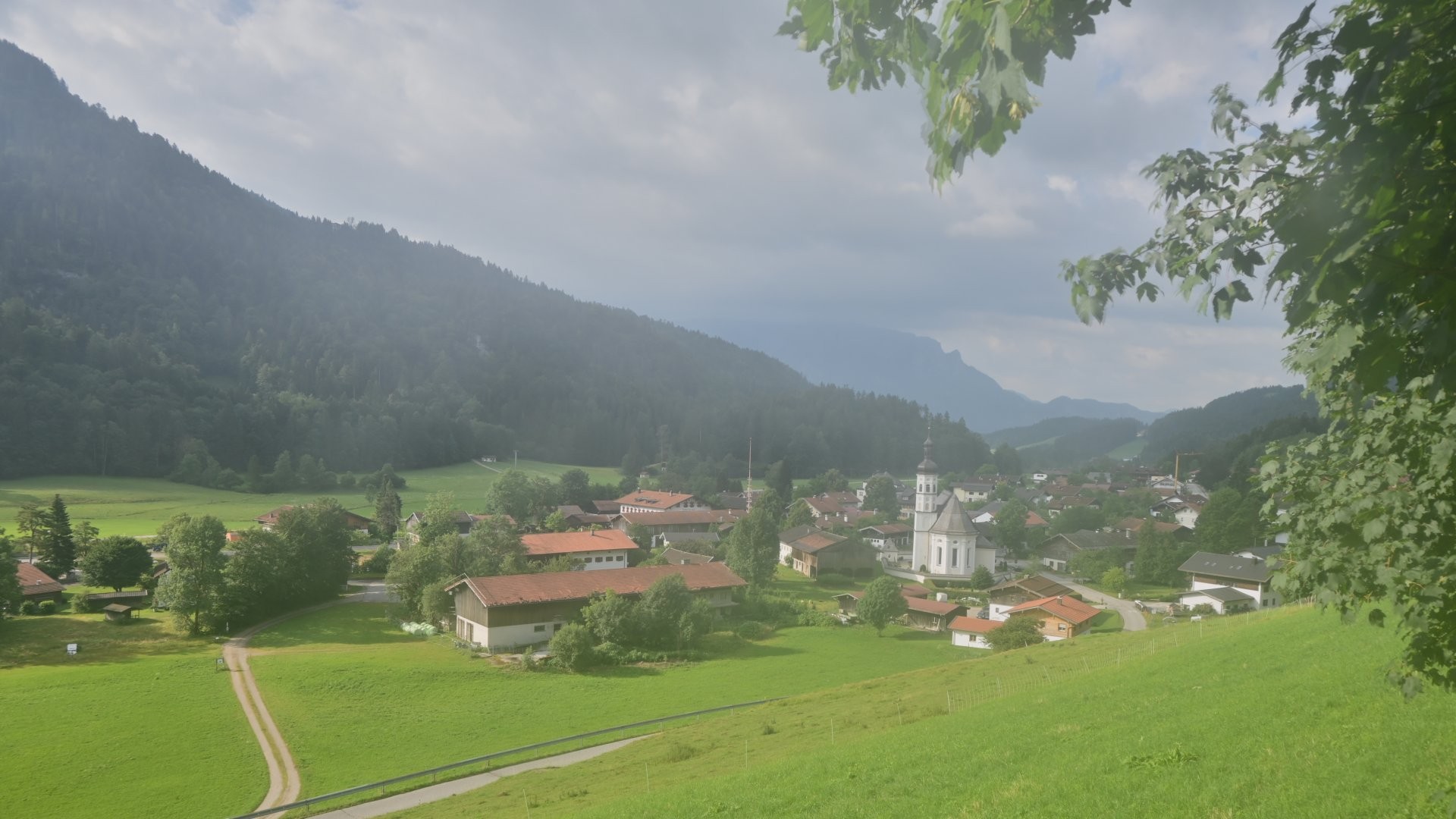 Archiv Foto Webcam Sachrang-Blick über Bergsteigerdorf