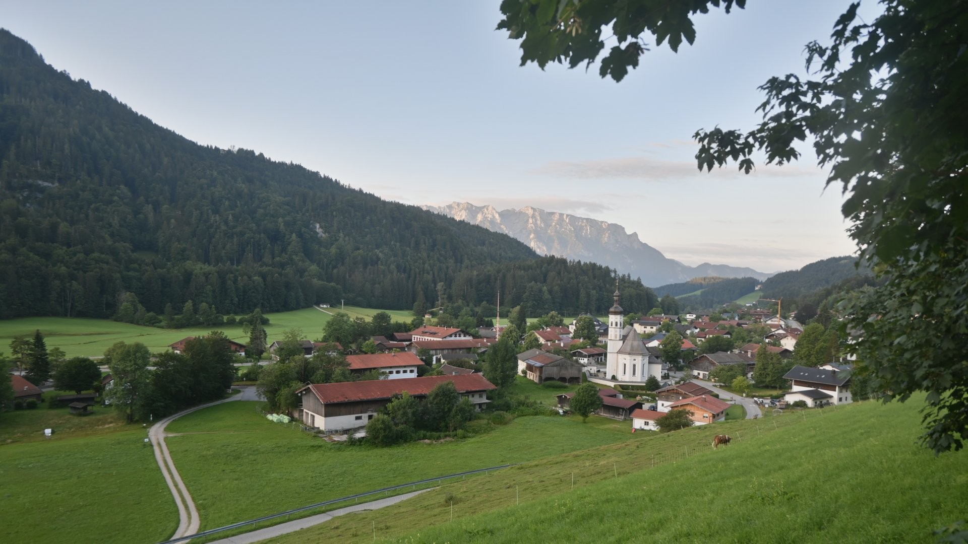 Archiv Foto Webcam Sachrang-Blick über Bergsteigerdorf