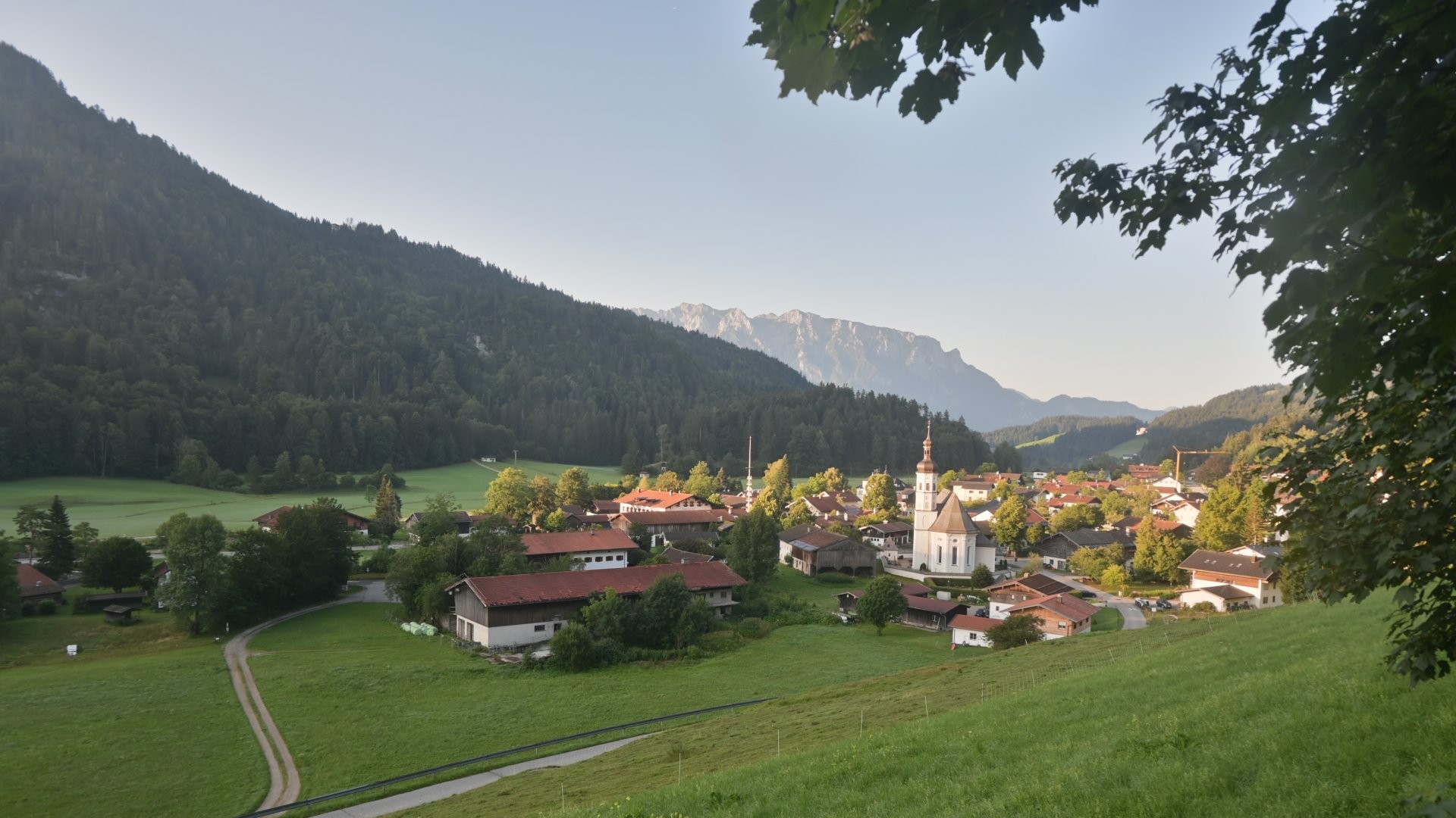 Archiv Foto Webcam Sachrang-Blick über Bergsteigerdorf