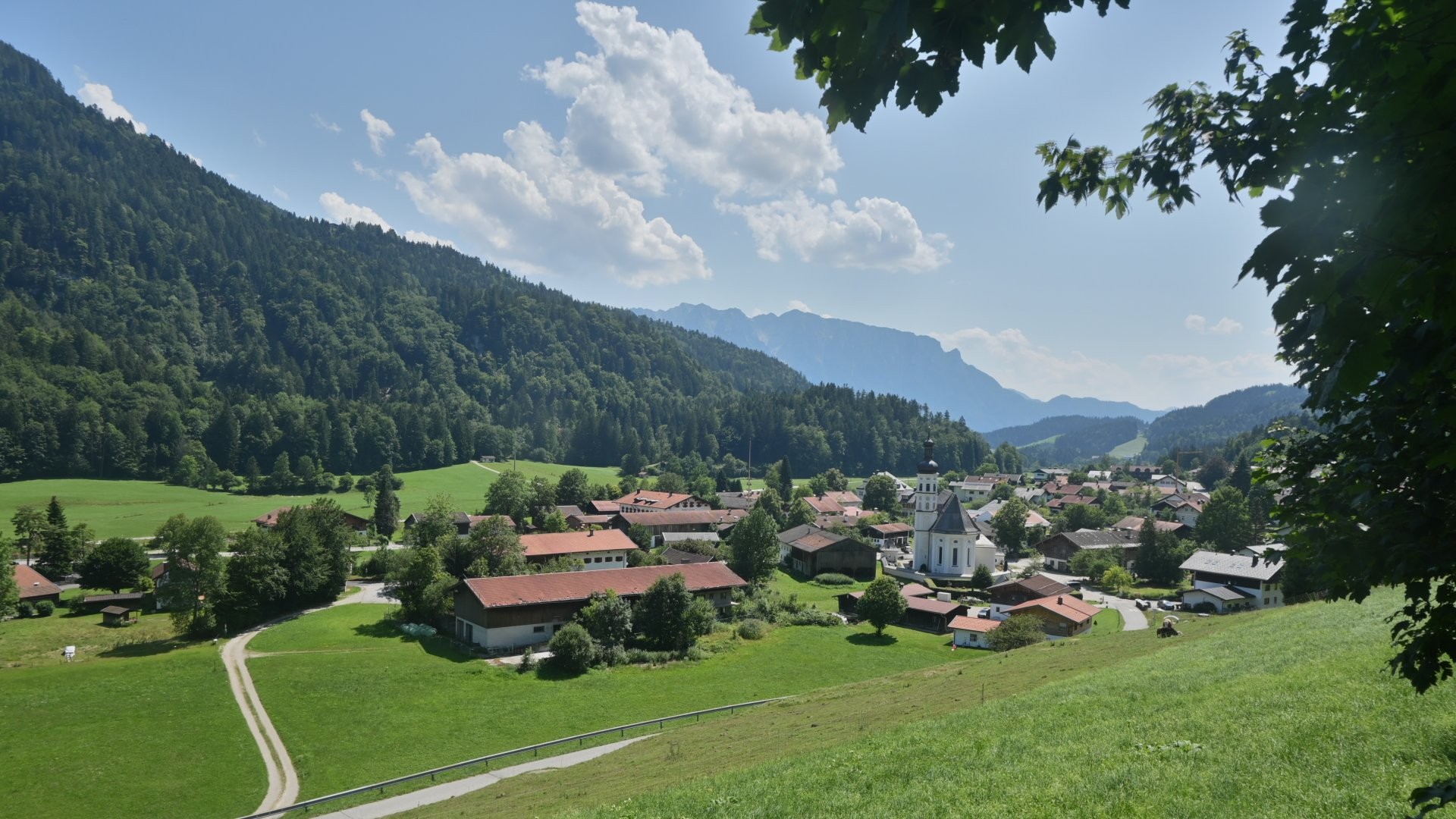 Archiv Foto Webcam Sachrang-Blick über Bergsteigerdorf