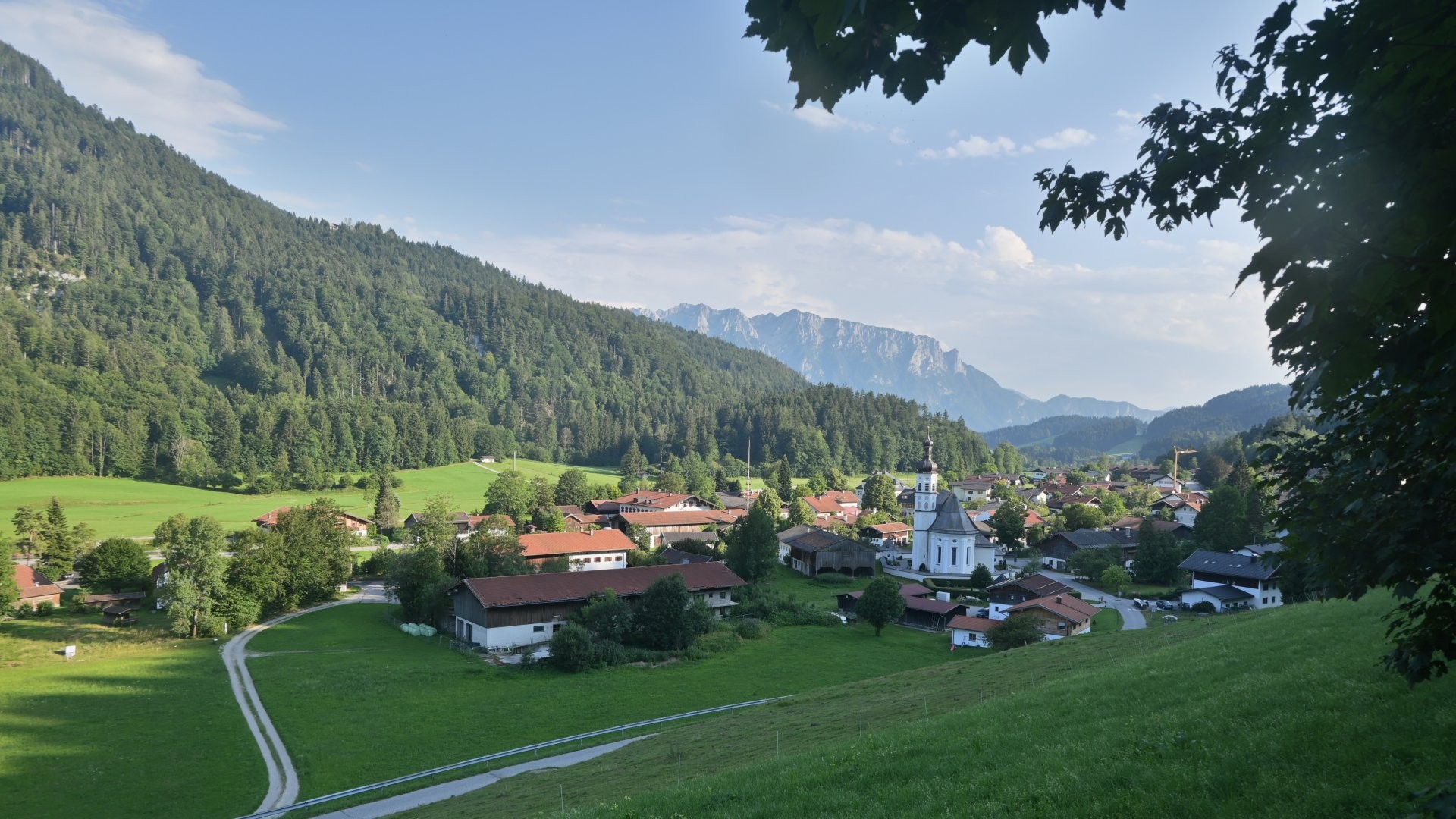 Archiv Foto Webcam Sachrang-Blick über Bergsteigerdorf