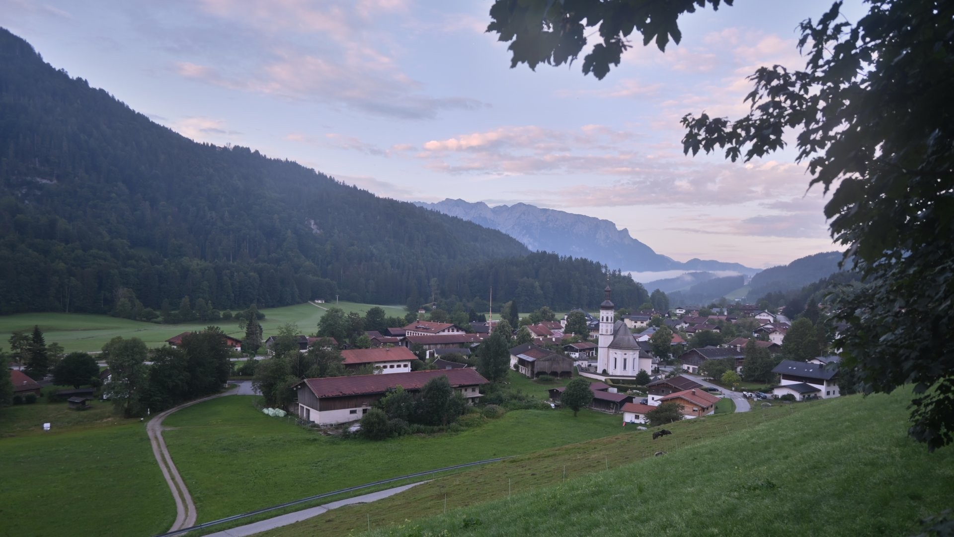 Archiv Foto Webcam Sachrang-Blick über Bergsteigerdorf