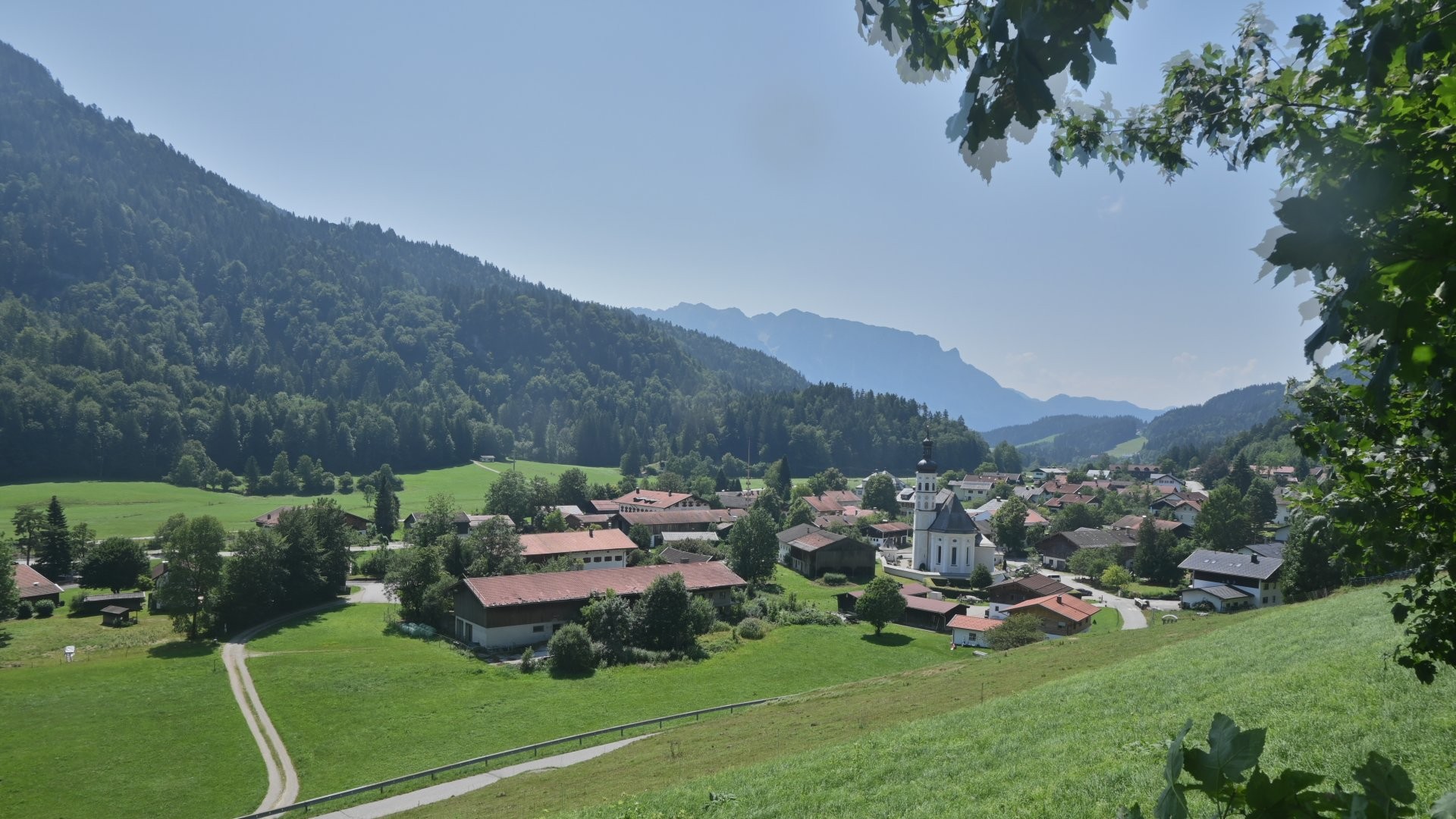 Archiv Foto Webcam Sachrang-Blick über Bergsteigerdorf