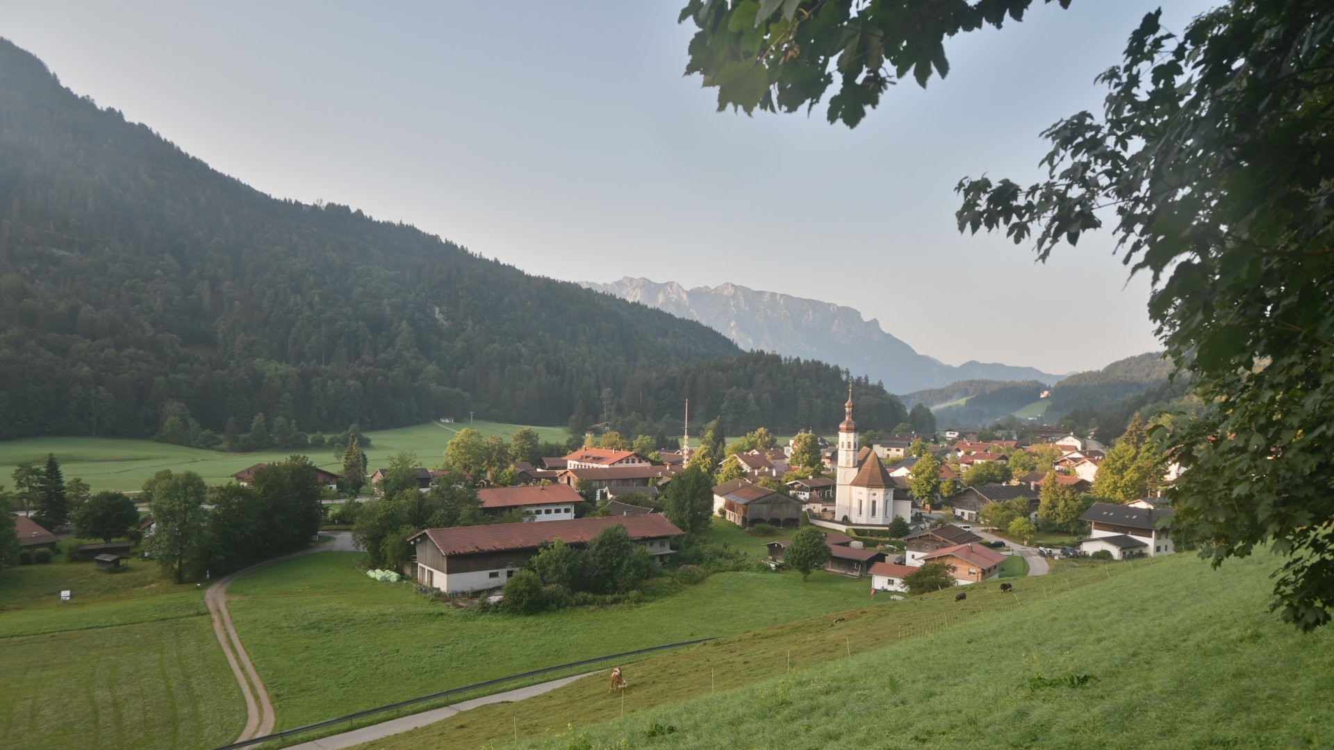 Archiv Foto Webcam Sachrang-Blick über Bergsteigerdorf