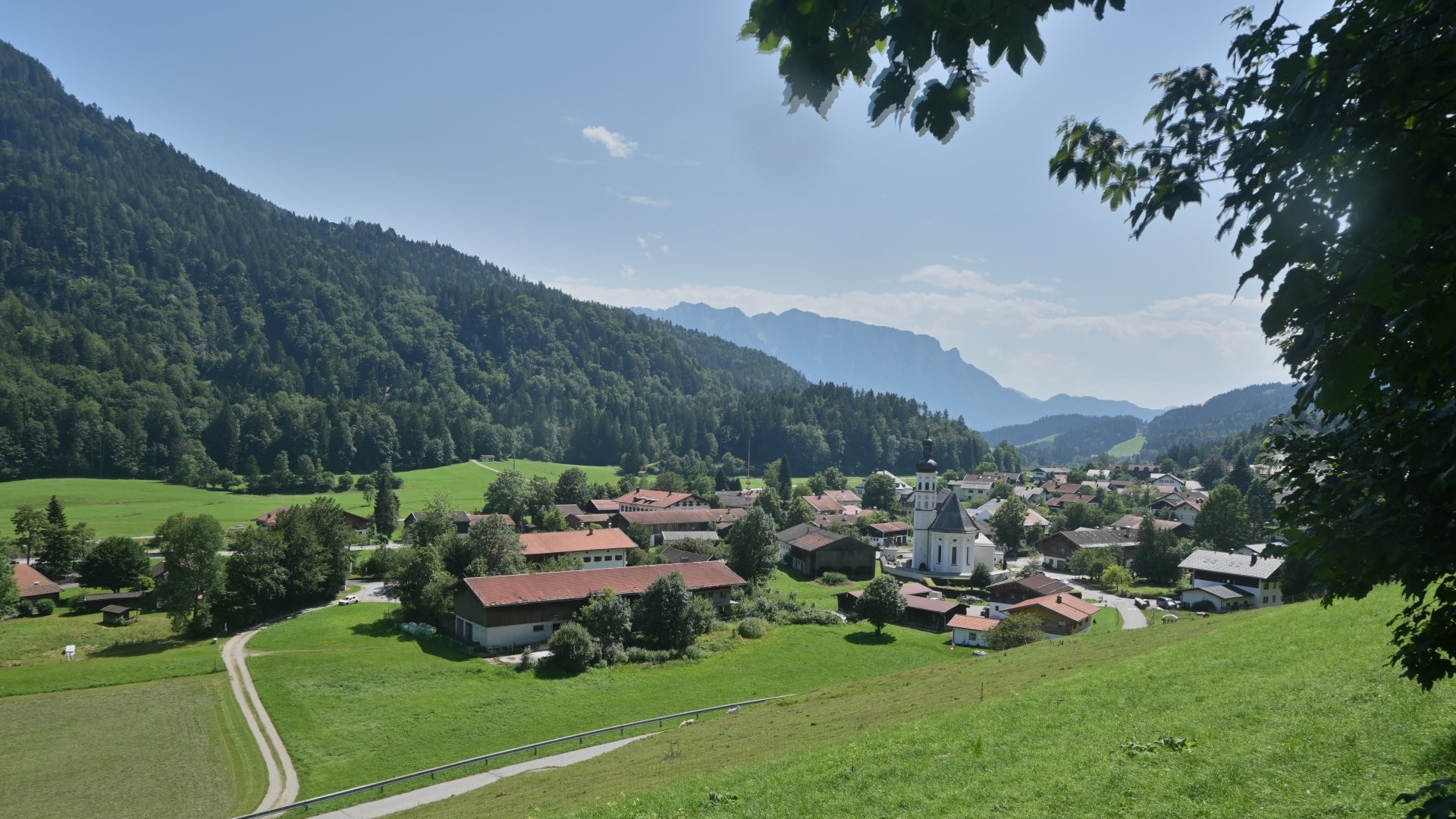 Archiv Foto Webcam Sachrang-Blick über Bergsteigerdorf