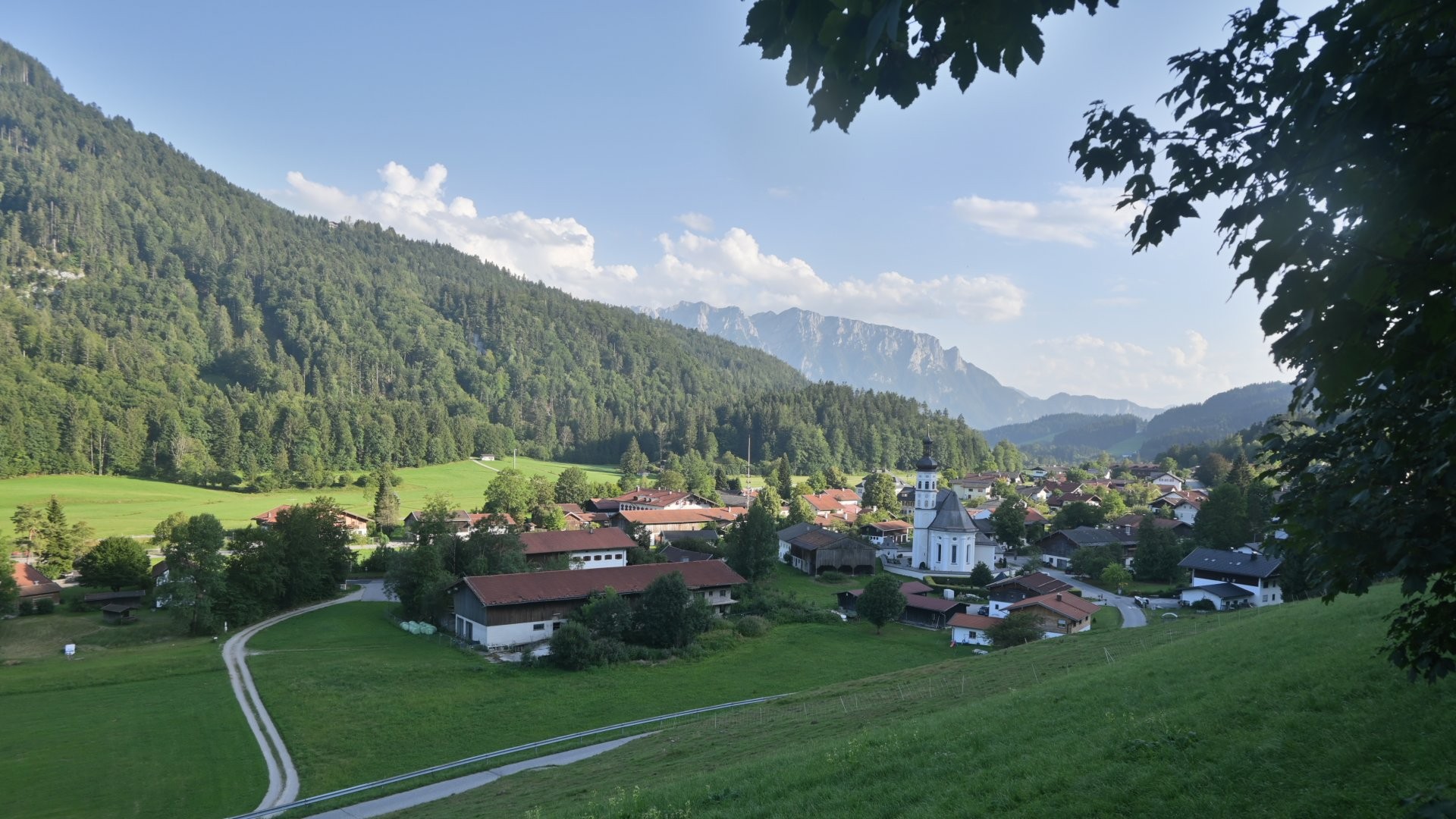 Archiv Foto Webcam Sachrang-Blick über Bergsteigerdorf
