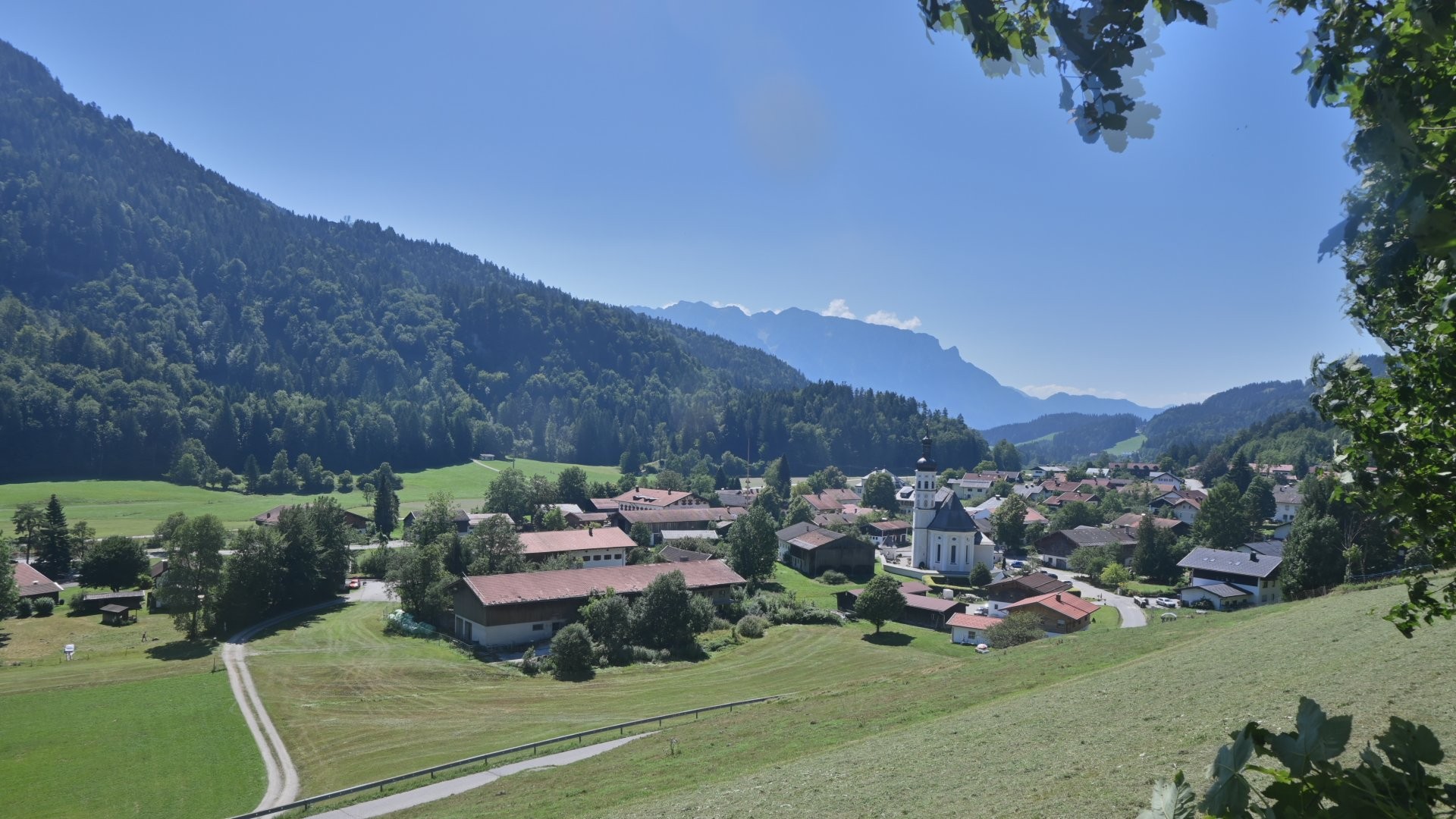 Archiv Foto Webcam Sachrang-Blick über Bergsteigerdorf