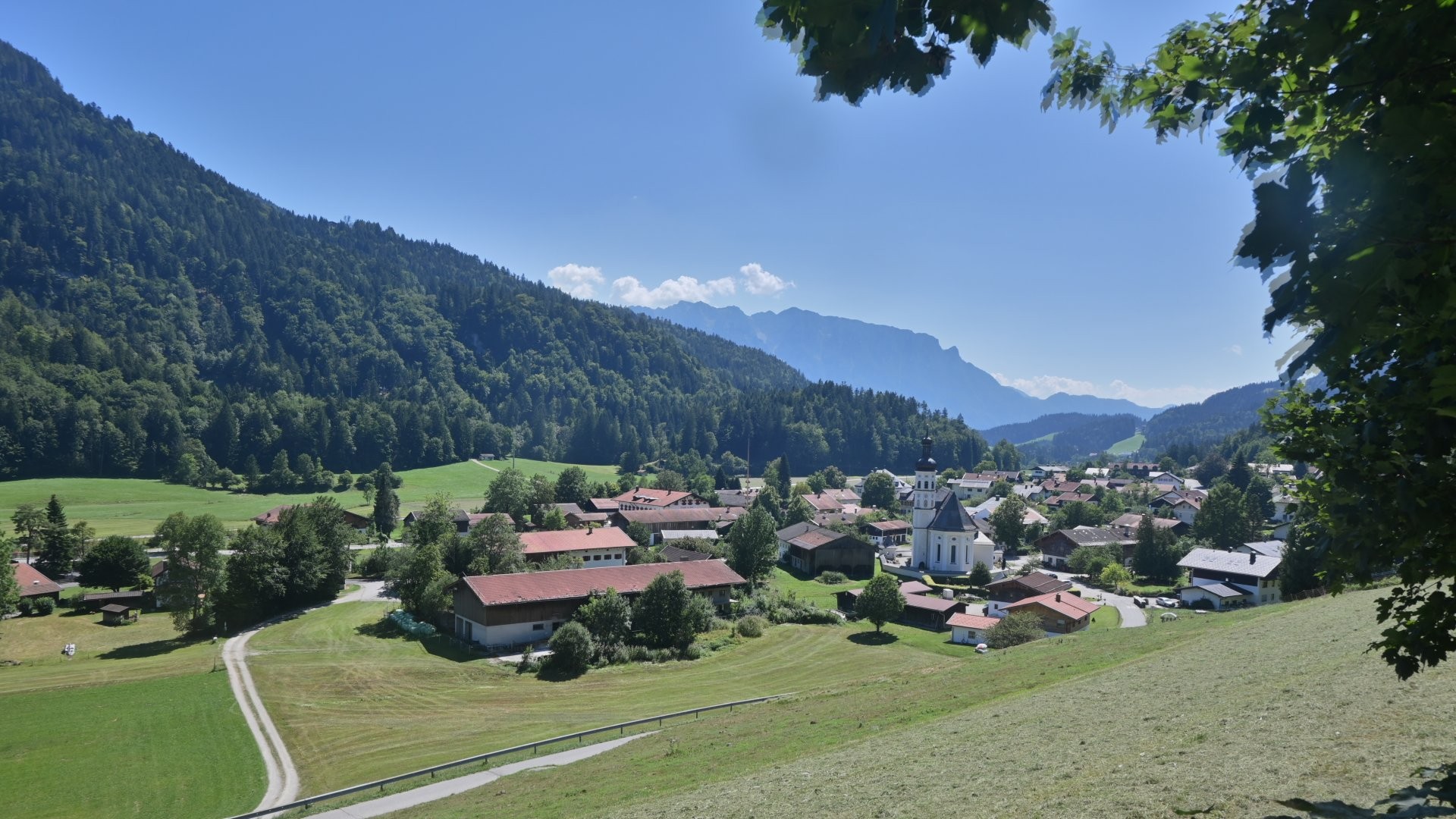 Archiv Foto Webcam Sachrang-Blick über Bergsteigerdorf