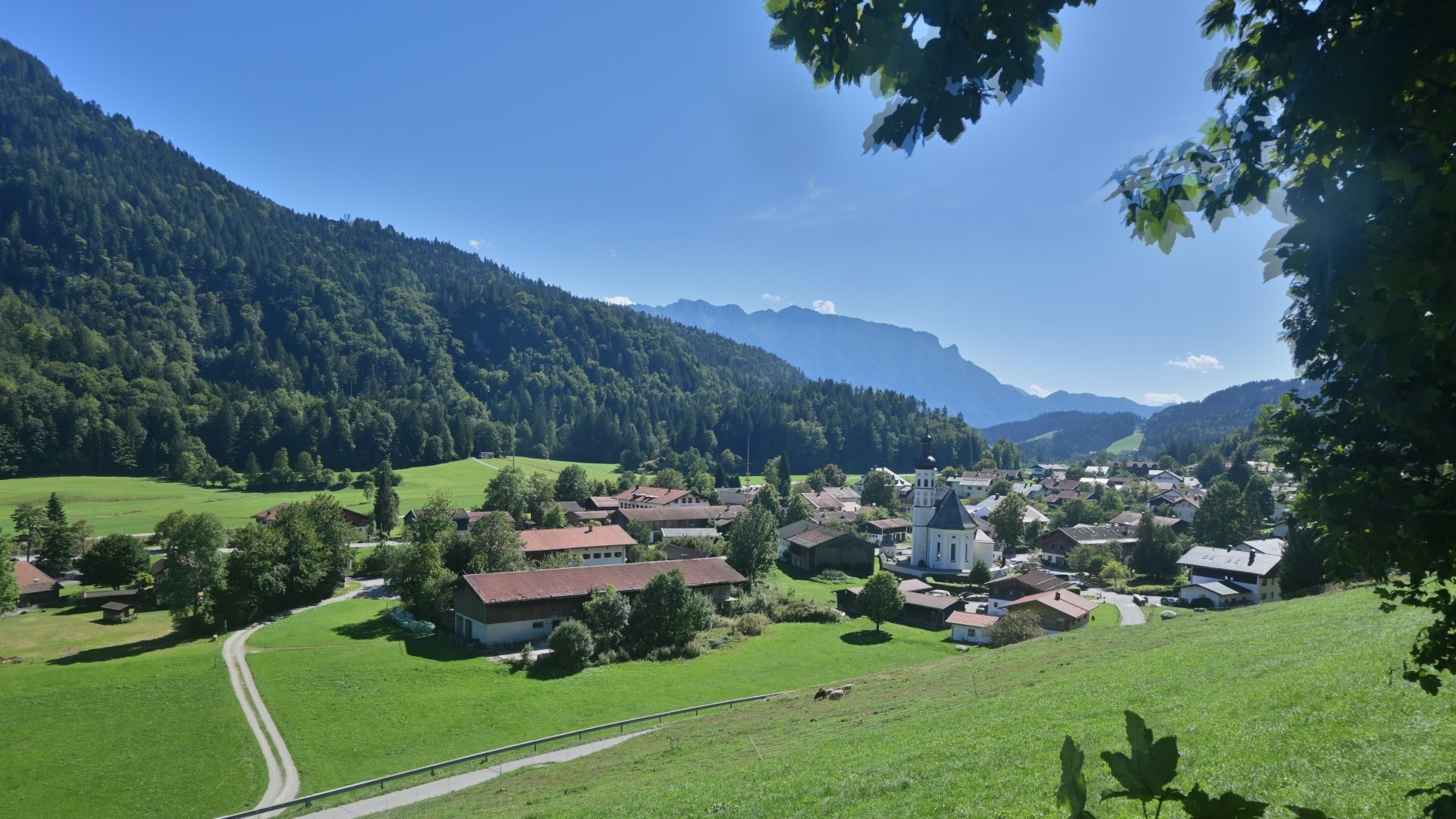 Archiv Foto Webcam Sachrang-Blick über Bergsteigerdorf
