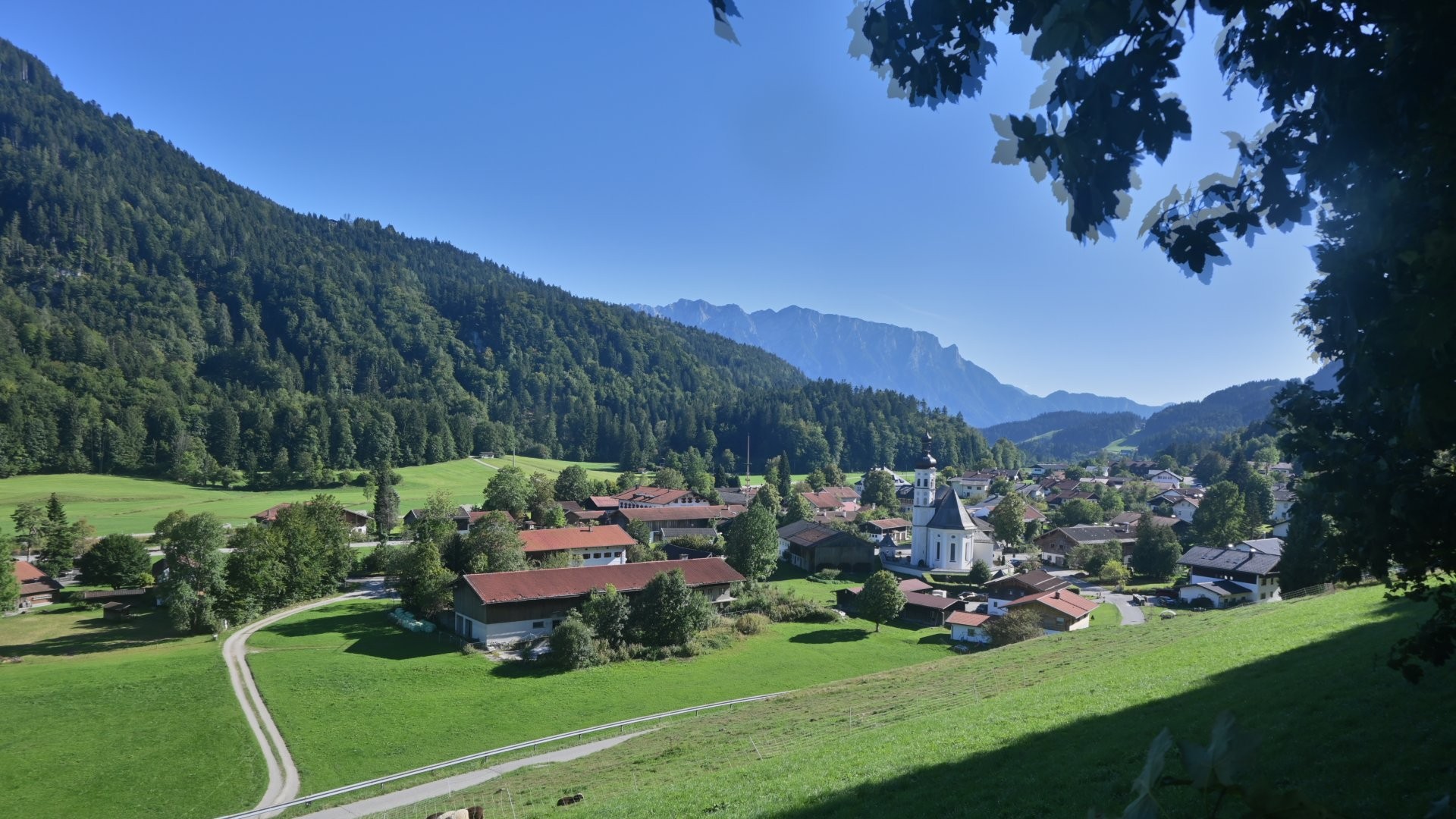Archiv Foto Webcam Sachrang-Blick über Bergsteigerdorf