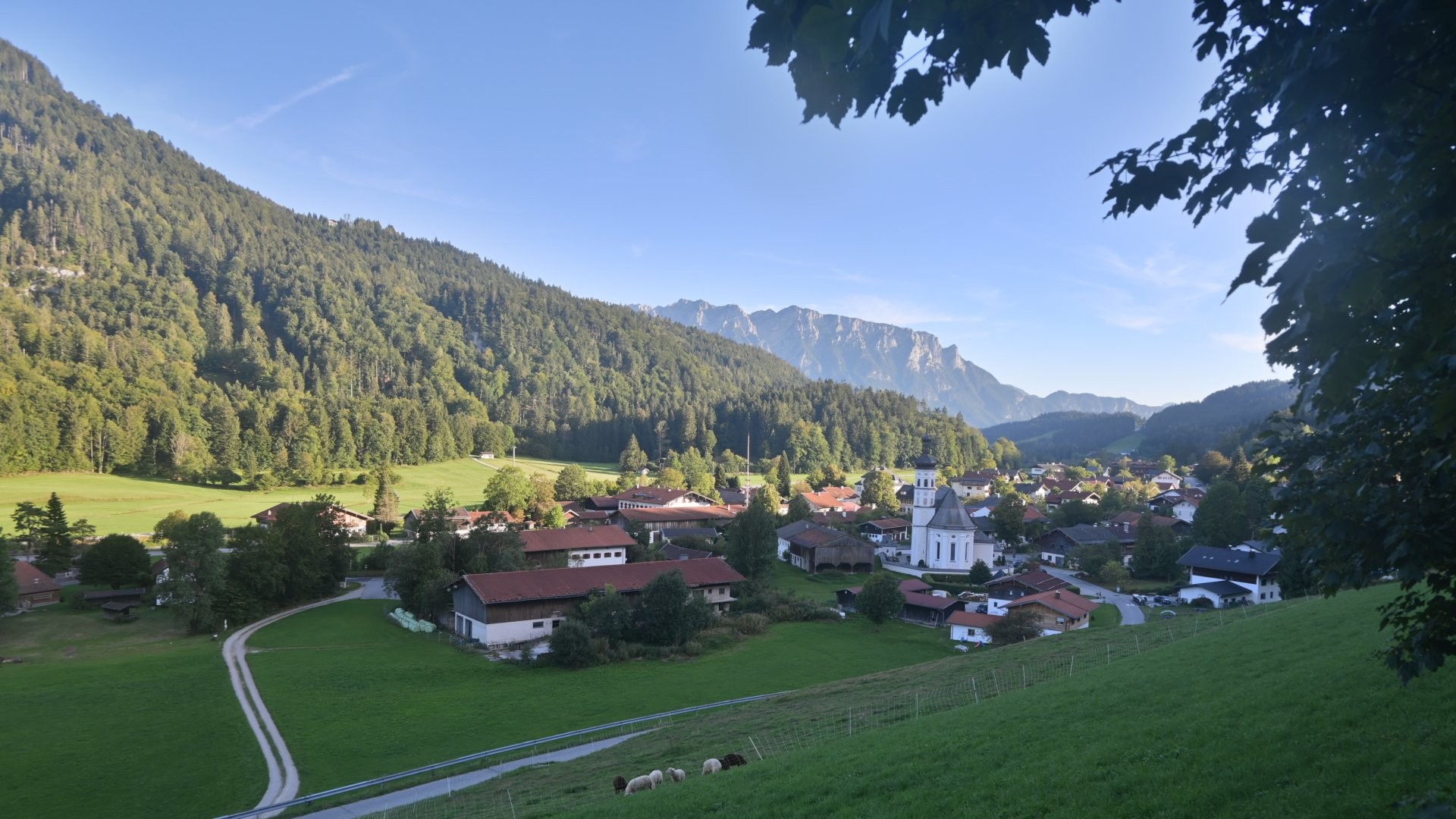 Archiv Foto Webcam Sachrang-Blick über Bergsteigerdorf