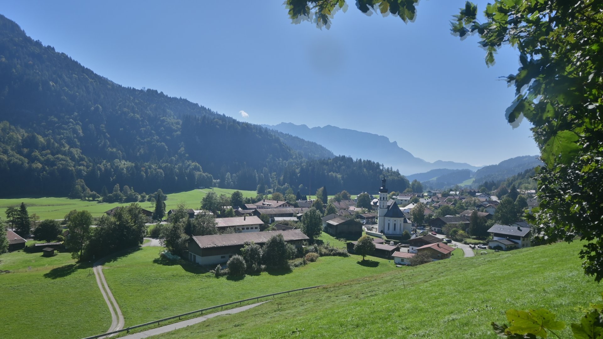 Archiv Foto Webcam Sachrang-Blick über Bergsteigerdorf