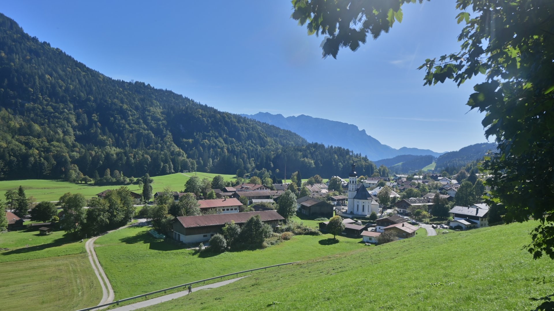 Archiv Foto Webcam Sachrang-Blick über Bergsteigerdorf