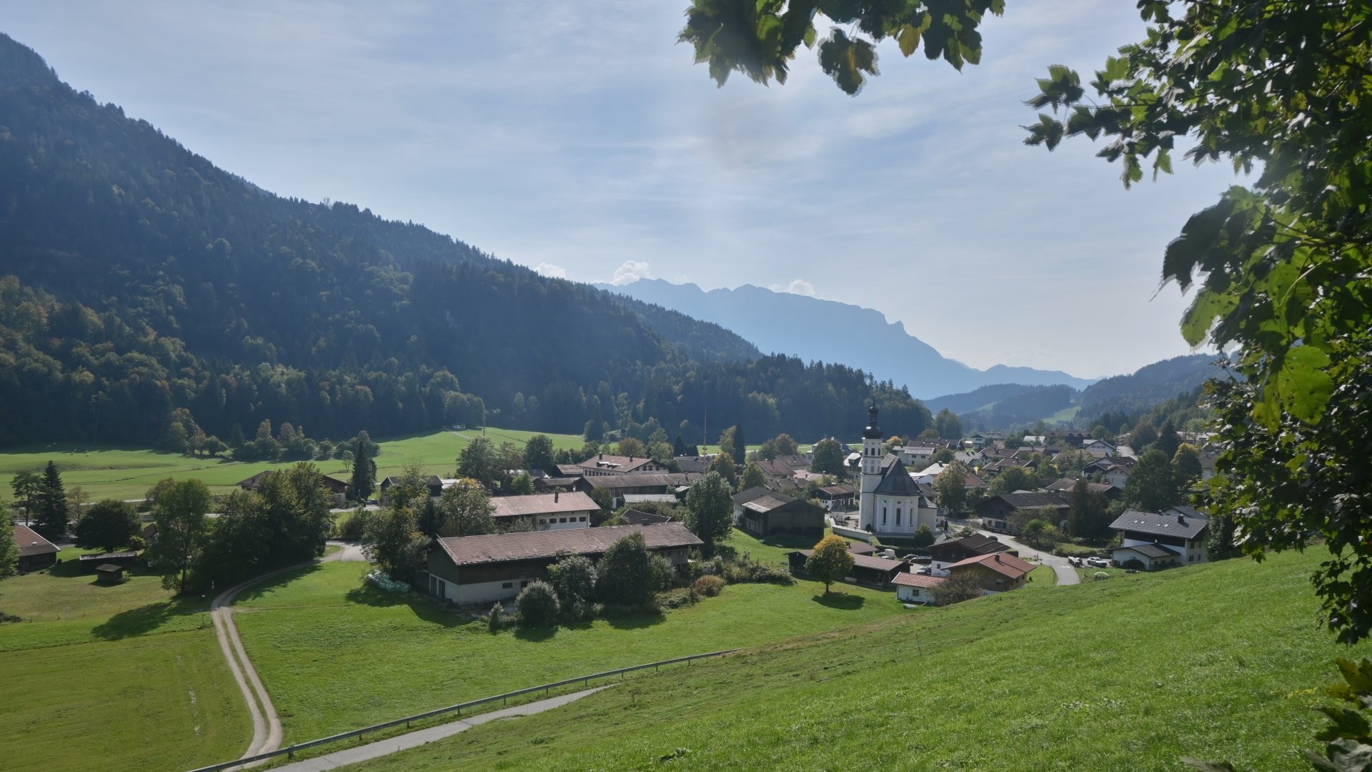Archiv Foto Webcam Sachrang-Blick über Bergsteigerdorf