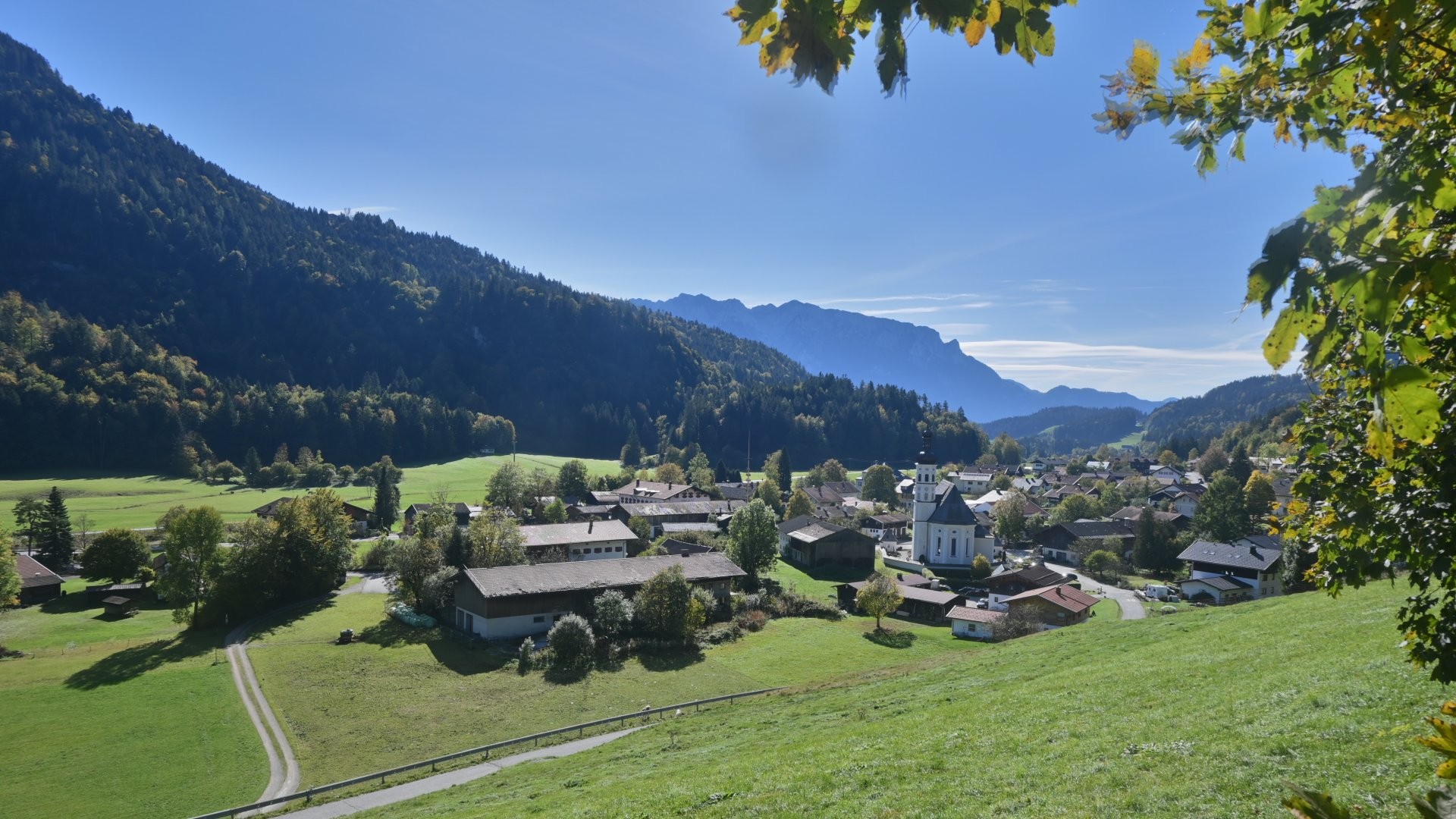 Archiv Foto Webcam Sachrang-Blick über Bergsteigerdorf
