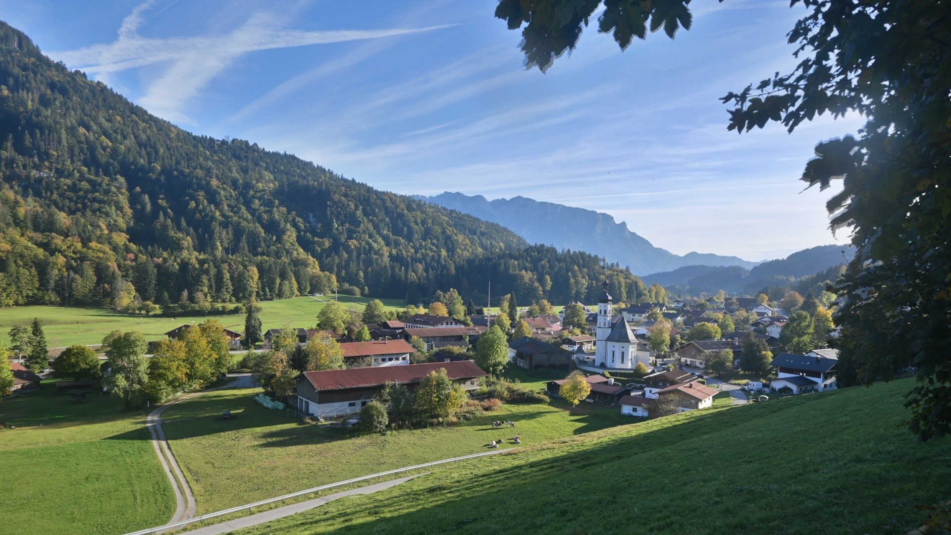 Archiv Foto Webcam Sachrang-Blick über Bergsteigerdorf