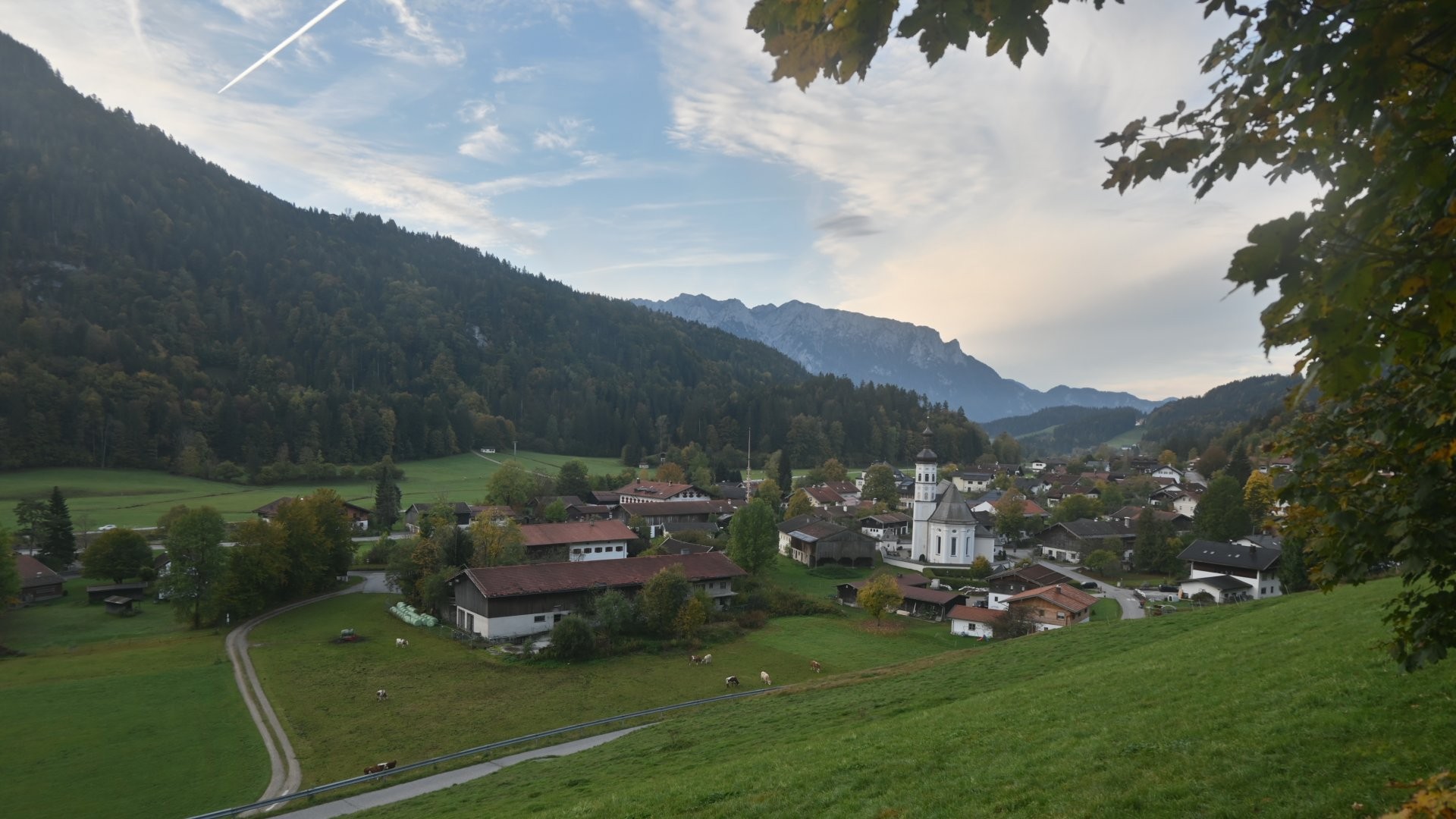 Archiv Foto Webcam Sachrang-Blick über Bergsteigerdorf
