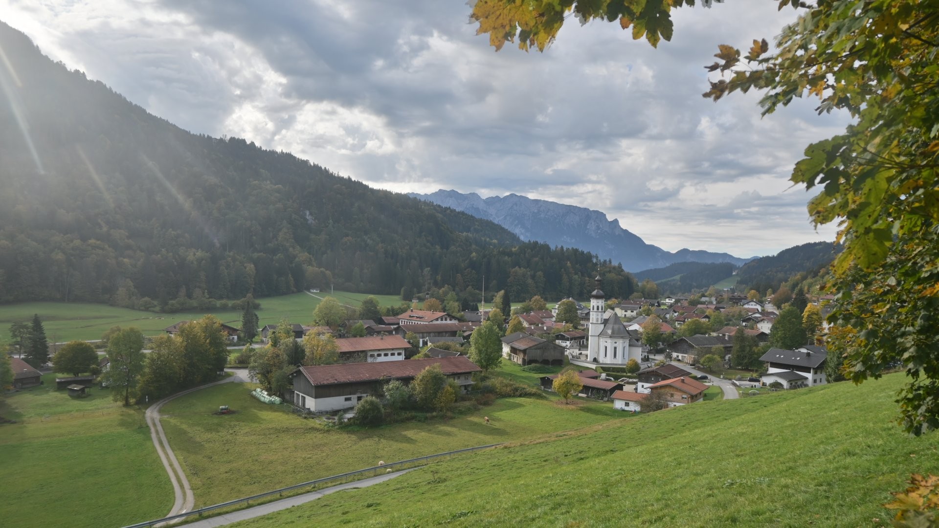 Archiv Foto Webcam Sachrang-Blick über Bergsteigerdorf