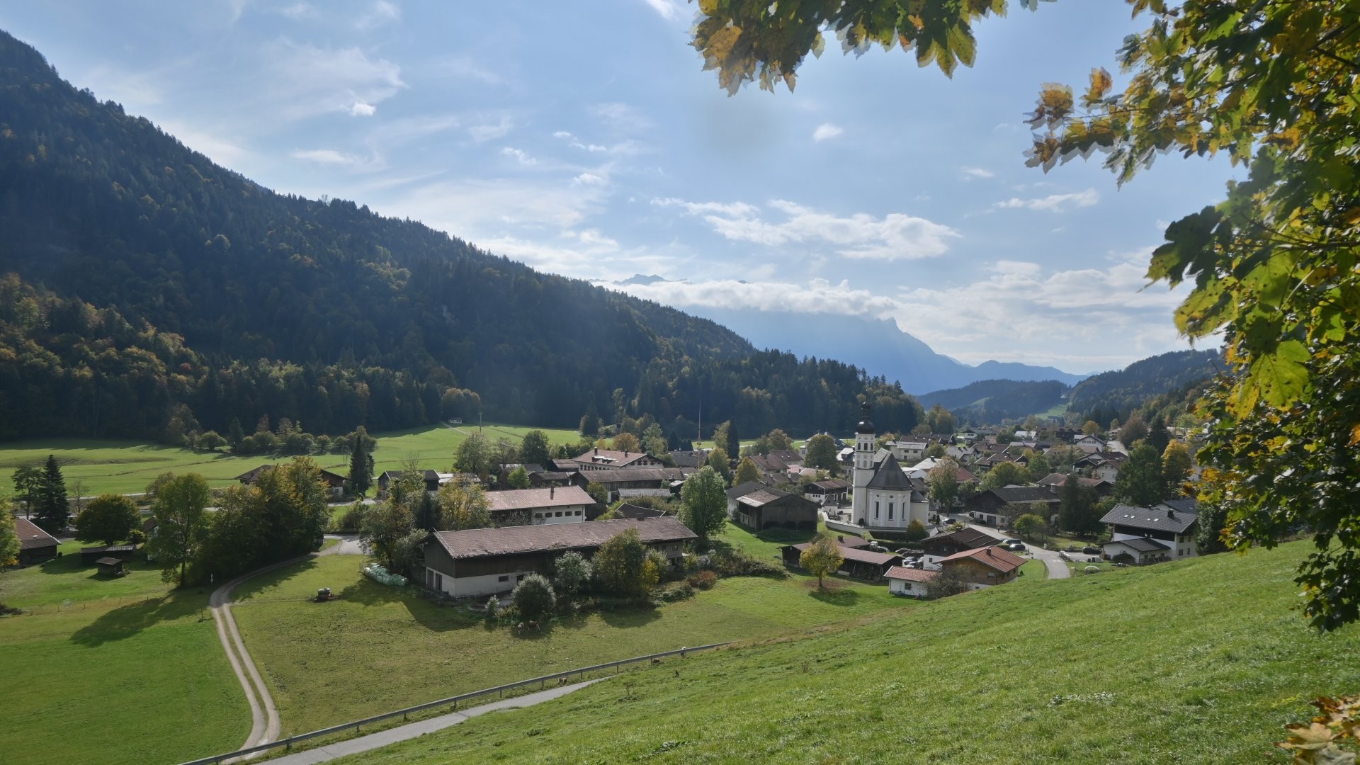 Archiv Foto Webcam Sachrang-Blick über Bergsteigerdorf