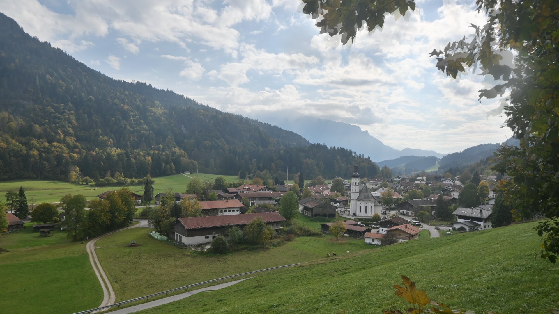 Archiv Foto Webcam Sachrang-Blick über Bergsteigerdorf