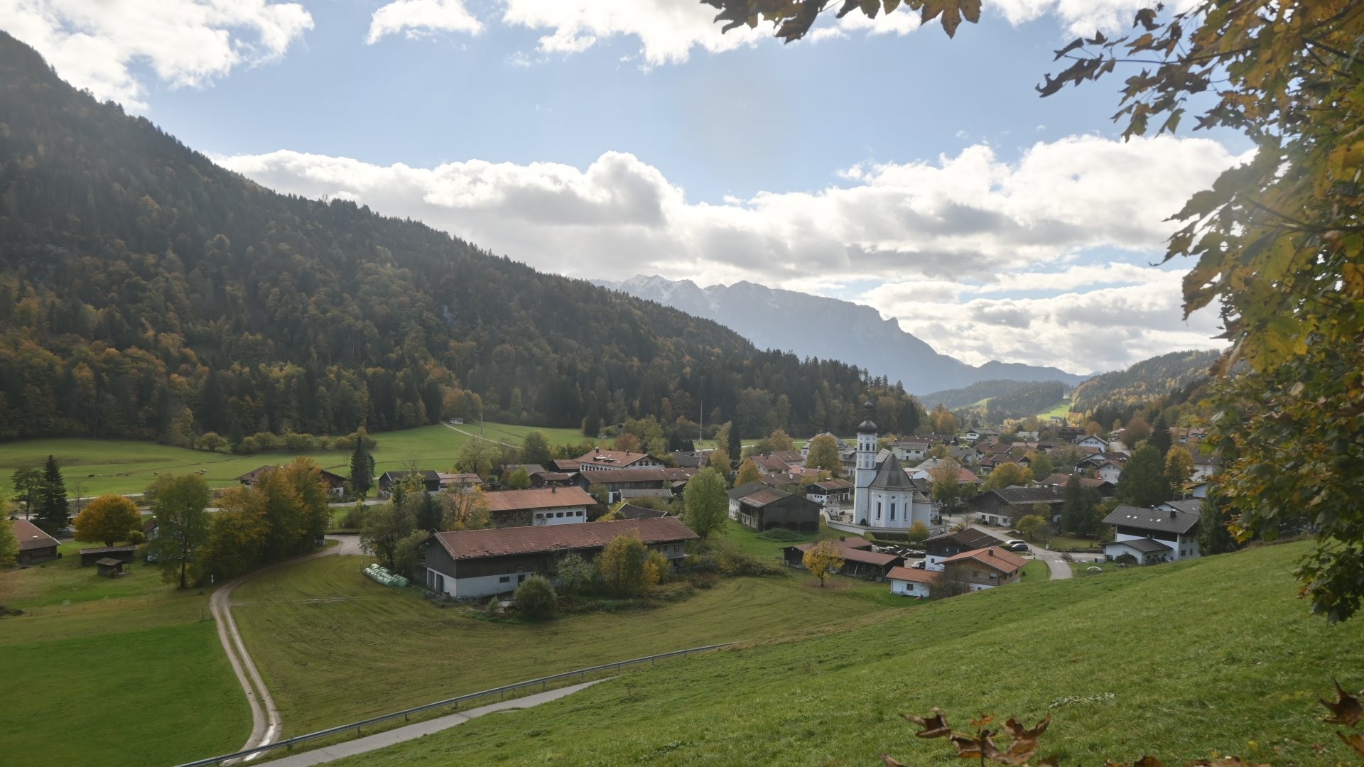 Archiv Foto Webcam Sachrang-Blick über Bergsteigerdorf