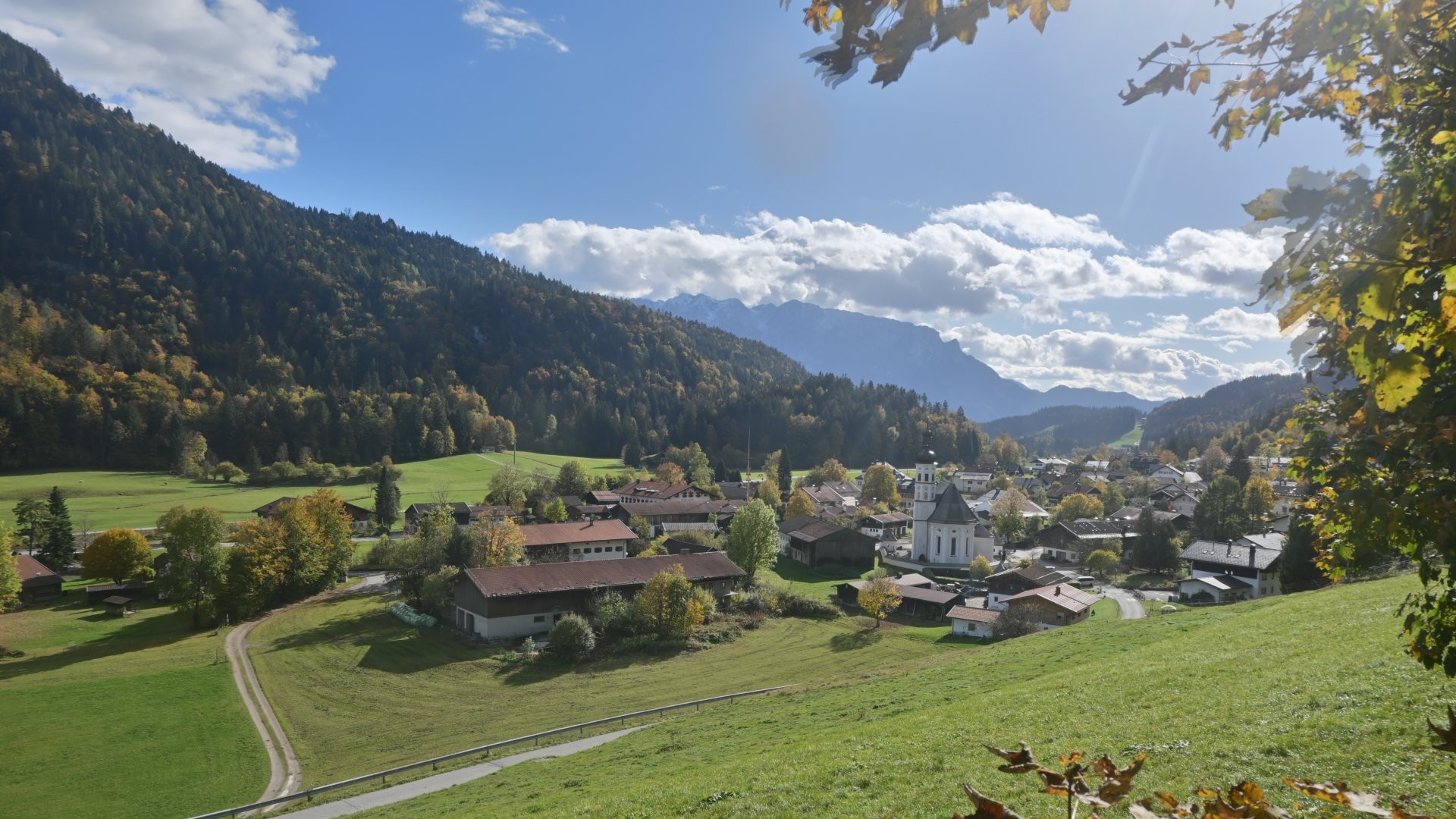 Archiv Foto Webcam Sachrang-Blick über Bergsteigerdorf
