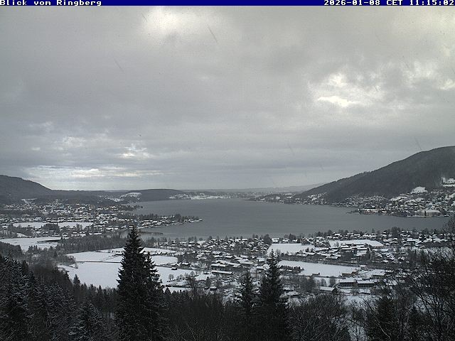 Archiv Foto Webcam Blick vom Schloss Ringberg auf den Tegernsee