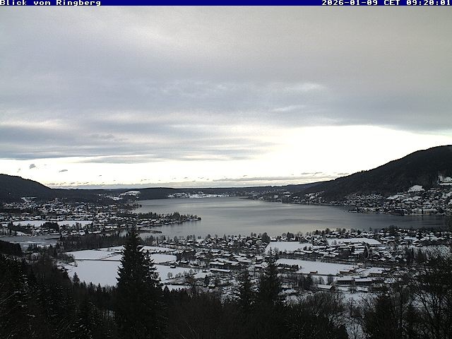 Archiv Foto Webcam Blick vom Schloss Ringberg auf den Tegernsee