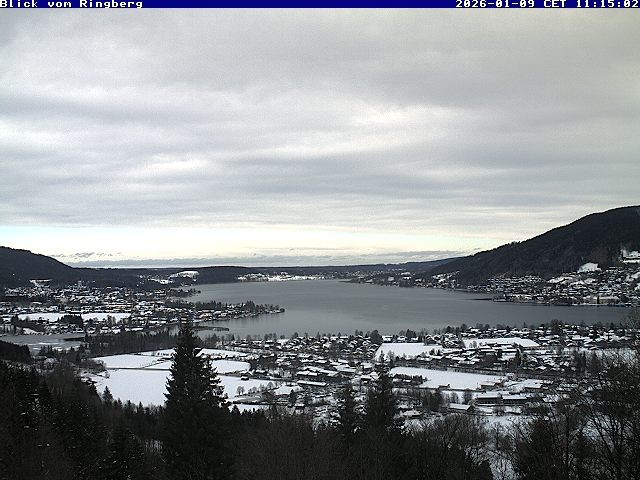 Archiv Foto Webcam Blick vom Schloss Ringberg auf den Tegernsee