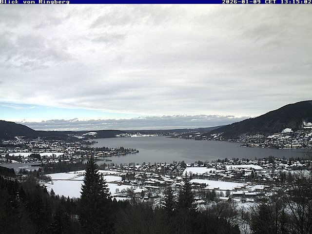 Archiv Foto Webcam Blick vom Schloss Ringberg auf den Tegernsee
