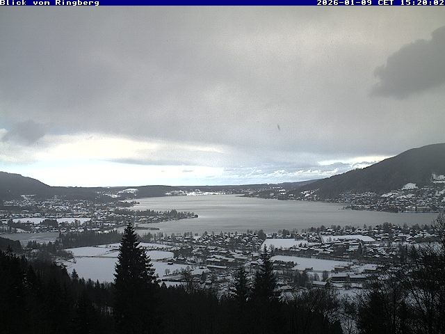 Archiv Foto Webcam Blick vom Schloss Ringberg auf den Tegernsee