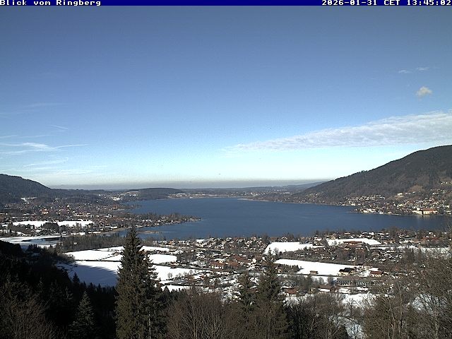 Archiv Foto Webcam Blick vom Schloss Ringberg auf den Tegernsee