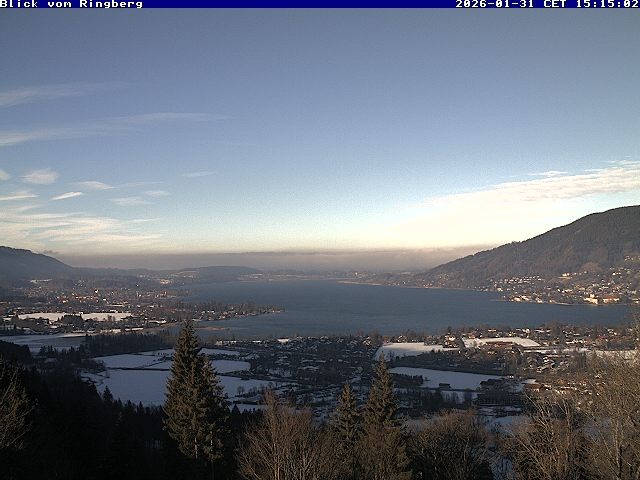 Archiv Foto Webcam Blick vom Schloss Ringberg auf den Tegernsee