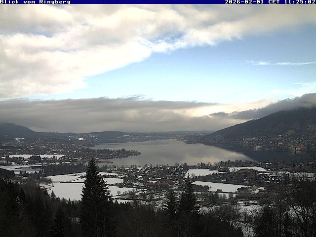 Archiv Foto Webcam Blick vom Schloss Ringberg auf den Tegernsee