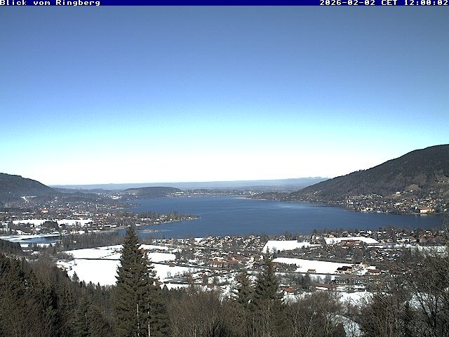 Archiv Foto Webcam Blick vom Schloss Ringberg auf den Tegernsee