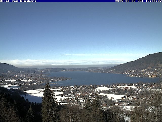 Archiv Foto Webcam Blick vom Schloss Ringberg auf den Tegernsee