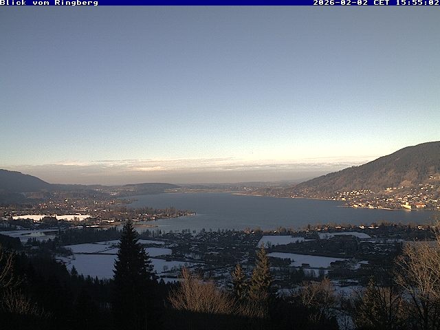 Archiv Foto Webcam Blick vom Schloss Ringberg auf den Tegernsee