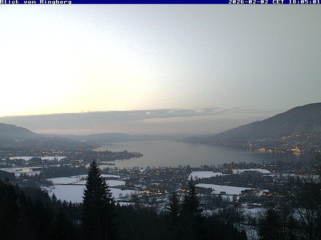 Archiv Foto Webcam Blick vom Schloss Ringberg auf den Tegernsee