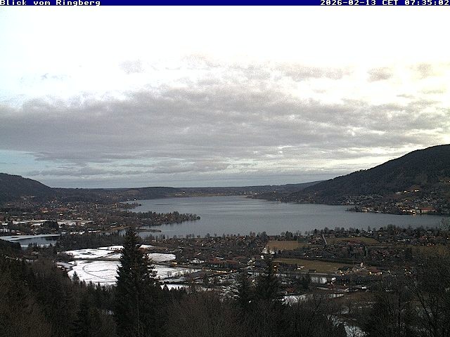 Archiv Foto Webcam Blick vom Schloss Ringberg auf den Tegernsee