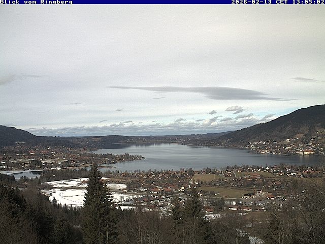 Archiv Foto Webcam Blick vom Schloss Ringberg auf den Tegernsee
