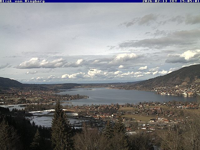 Archiv Foto Webcam Blick vom Schloss Ringberg auf den Tegernsee