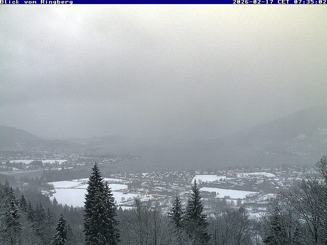 Archiv Foto Webcam Blick vom Schloss Ringberg auf den Tegernsee