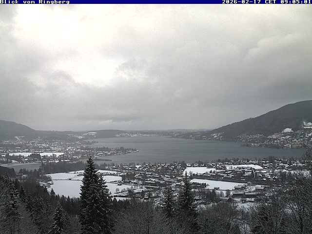 Archiv Foto Webcam Blick vom Schloss Ringberg auf den Tegernsee