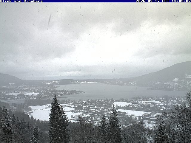Archiv Foto Webcam Blick vom Schloss Ringberg auf den Tegernsee